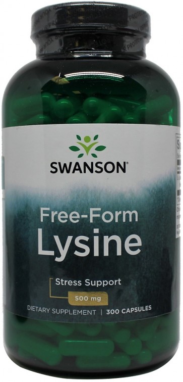 L-Lysine, 500mg Free-Form - 300 caps