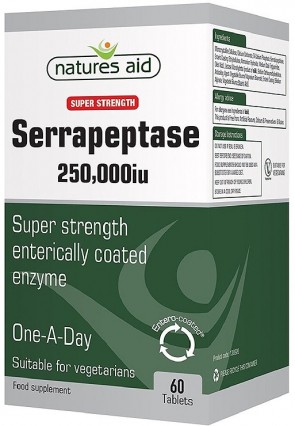 Serrapeptase, 250 000 IU Super Strength - 60 tablets