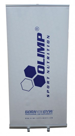 Olimp Nutrition Pull Up Floor Banner, White - 1 Banner