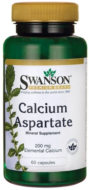 Calcium Aspartate, 200mg Elemental Calcium - 60 caps