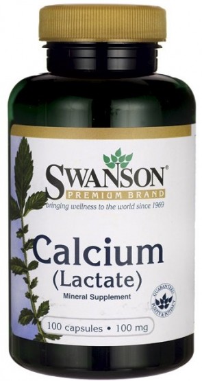 Calcium Lactate, 100mg - 100 caps