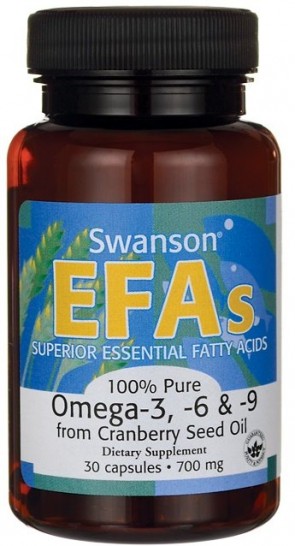 Omega-3,-6 & -9 from Cranberry Seed Oil, 700mg 100% Pure - 30 caps
