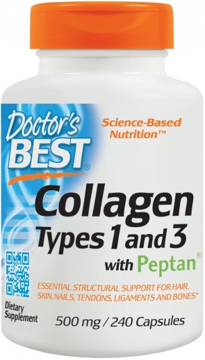 Collagen Types 1 & 3 with Peptan, 500mg - 240 caps
