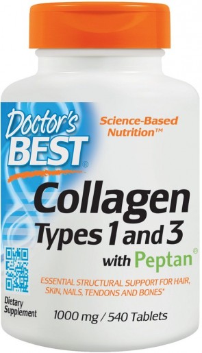 Collagen Types 1 & 3 with Peptan, 1000mg - 540 tablets