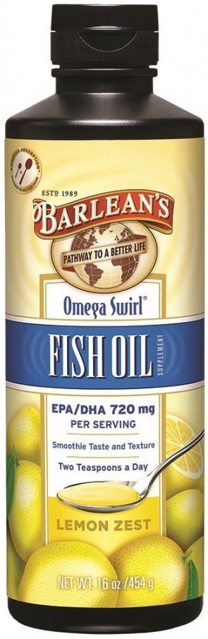 Omega Swirl Fish Oil, Lemon Zest - 454 grams