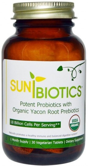 Potent Probiotics with Organic Yacon Root Prebiotics - 30 tablets