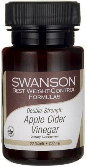 Apple Cider Vinegar, 200mg Double-Strength - 30 tablets