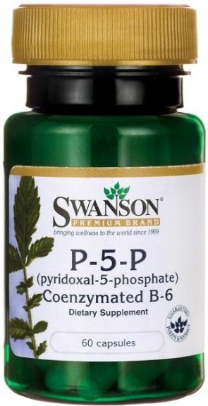 P-5-P (Pyridoxal-5-Phosphate) Coenzymated Vitamin B-6, 20mg - 60 caps